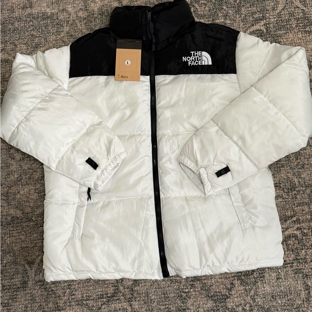 The North Face White and Black Jacket - Picture 1 of 4